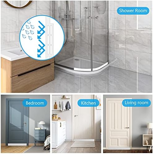 Ainiv Door Draft Stopper Under Door Seal Anti-Collision White