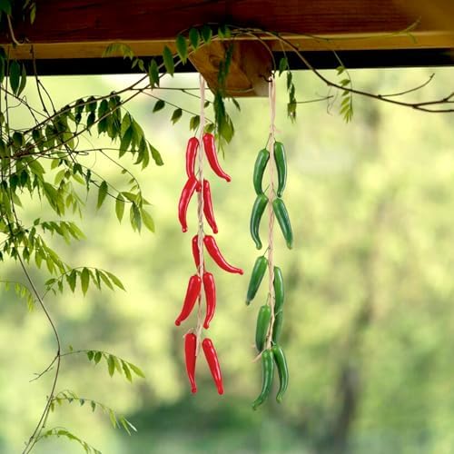 Emivery Artificial Pepper Garland 2Pcs Hanging String