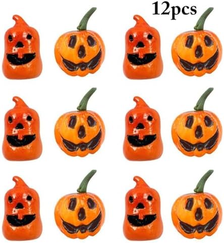 12pcs Decorative Halloween Pumpkin Props for Parties and Photography