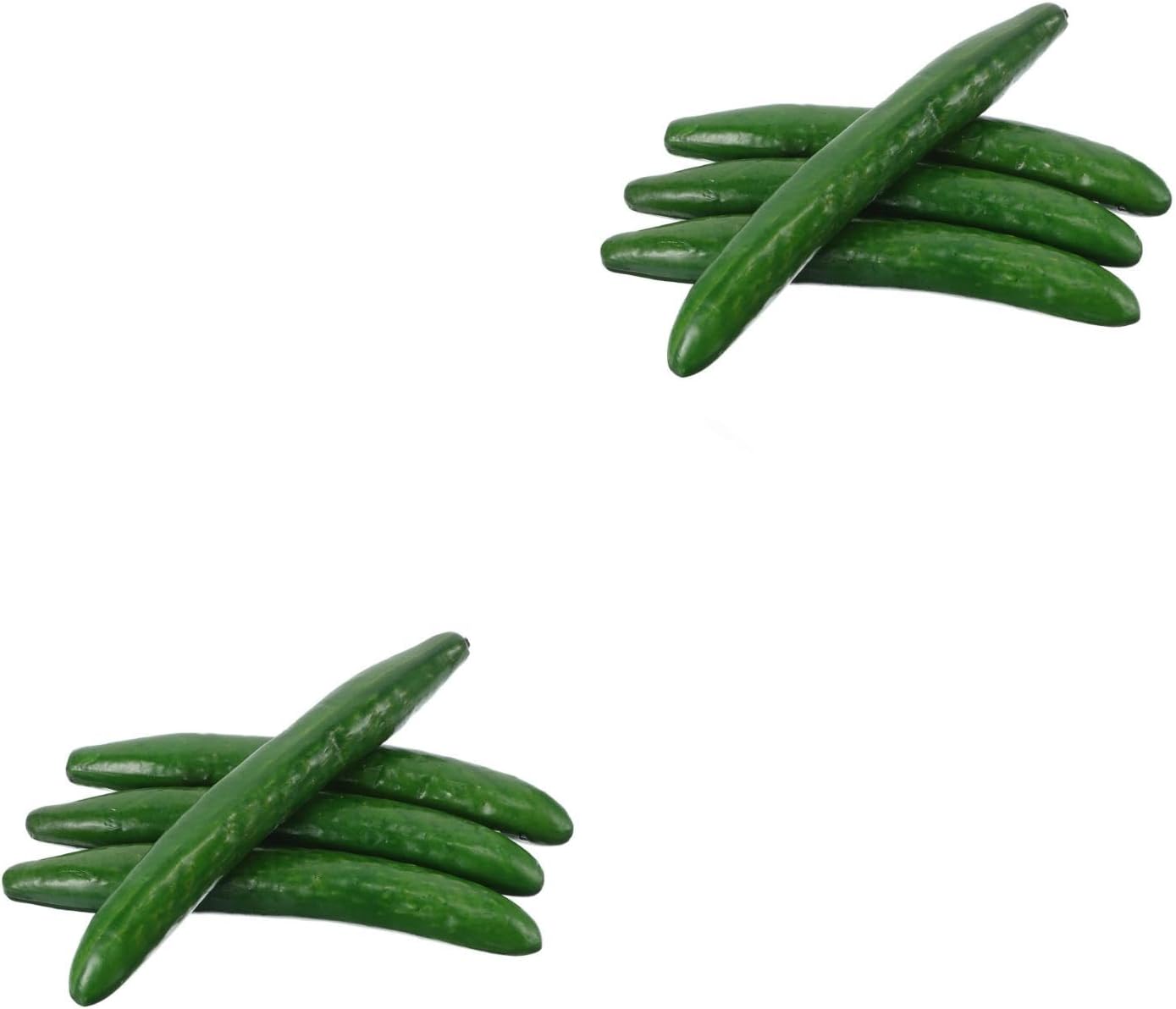 LOGOFUN 8 Pc Realistic Fake Cucumber Decor Prop
