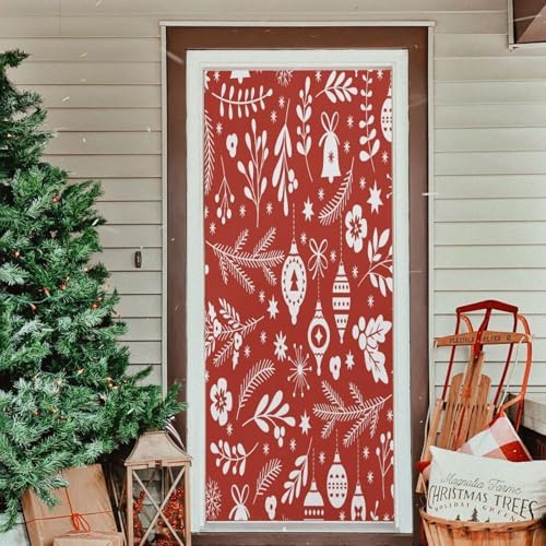 Susiyo Christmas Bell Snowflake Door Cover 32x79 in
