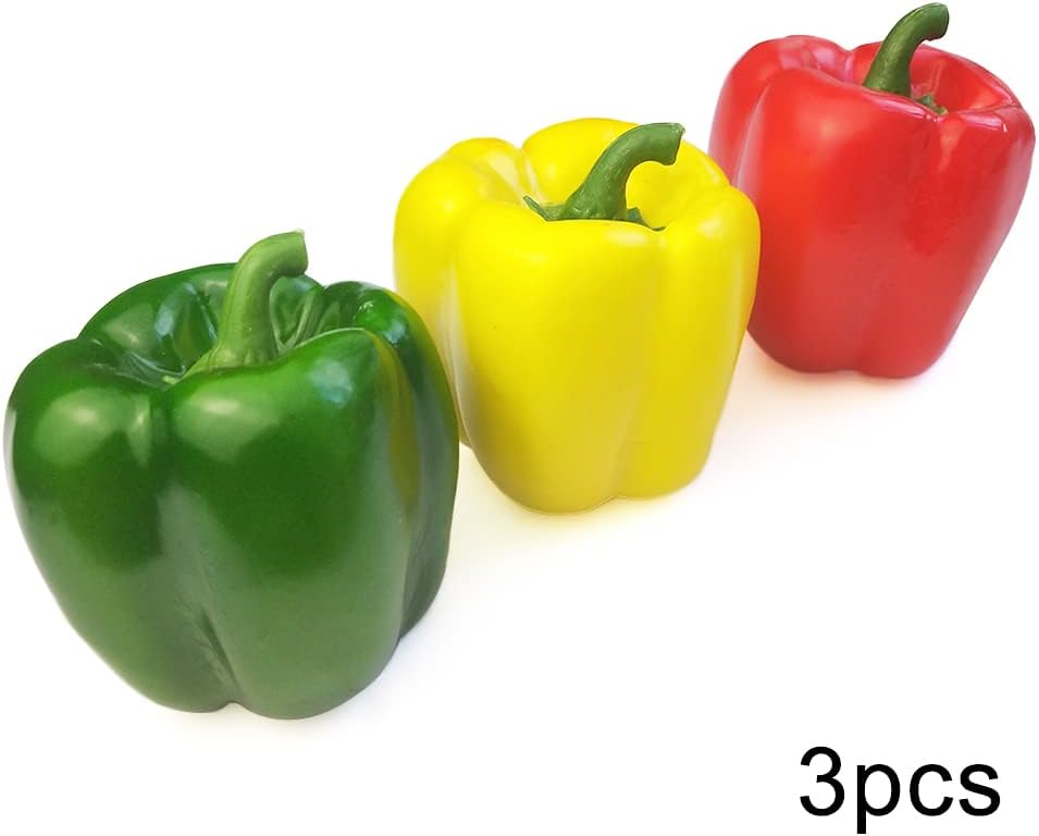 Lorigun Artificial Bell Peppers 3 Pcs Red Green Yellow