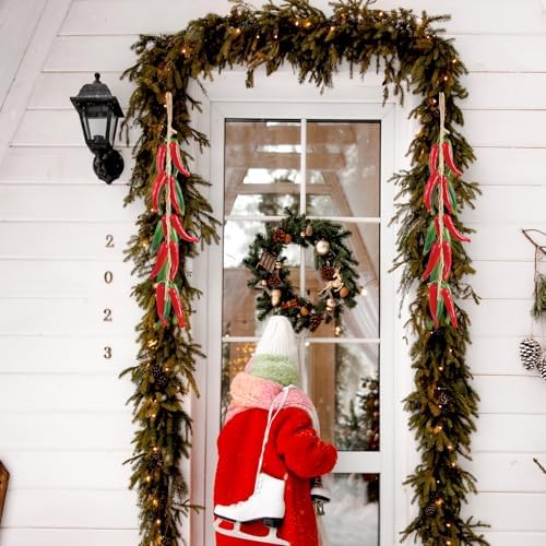 Emivery Artificial Pepper Garland 2Pcs Hanging String