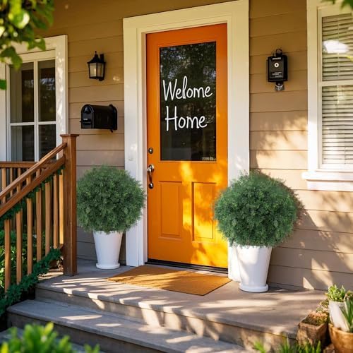 24 Inch Artificial Cedar Ball Topiary Set of 2
