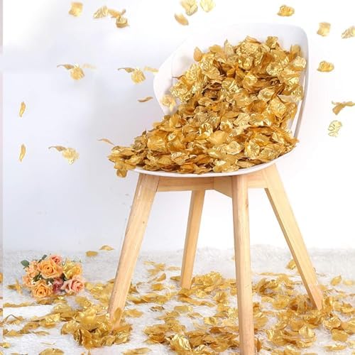 1000 Pieces Gold Artificial Rose Petals for Romantic Decor