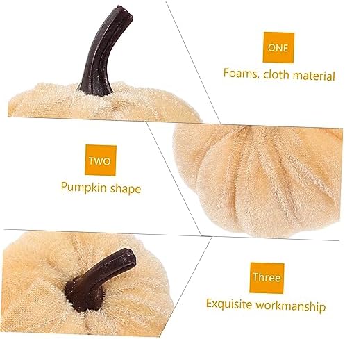 PRETYZOOM 6pcs Artificial Pumpkins Halloween Decor Centerpieces