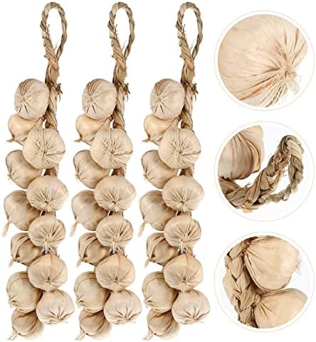 Amosfun Artificial Garlic String for Halloween Decor