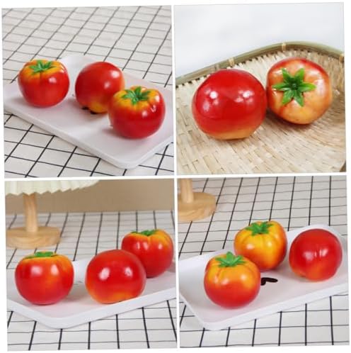 Zerodeko Realistic Foam Tomato Decor Models 4pcs