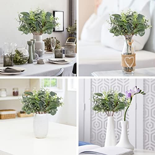 Artificial Eucalyptus Stems 24PCS for Decor Weddings