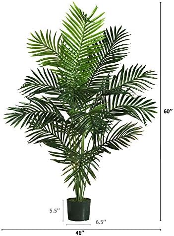 Nearly Natural 5FT Artificial Paradise Palm Tree with 12 Trunks