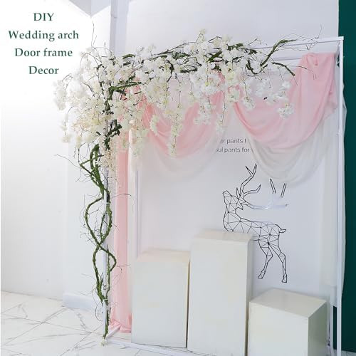 118 Inch Artificial Green Tree Branches with Ivy and Grapevine