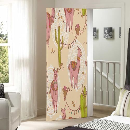 Susiyo Cute Doodle Alpaca Halloween Door Cover