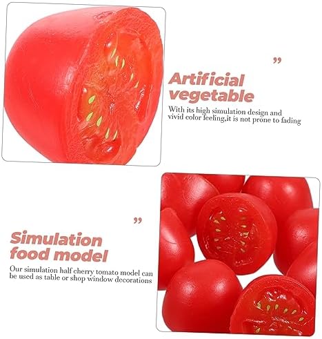 Cabilock 10pcs Lifelike Fake Cherry Tomato Decor Models