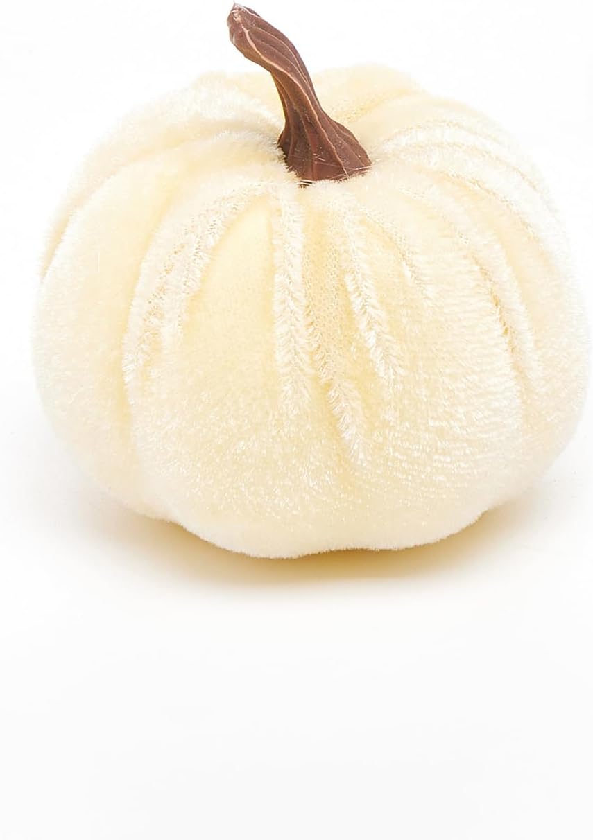 7 Pcs Flannel Velvet Foam Artificial Pumpkins Fall Decor