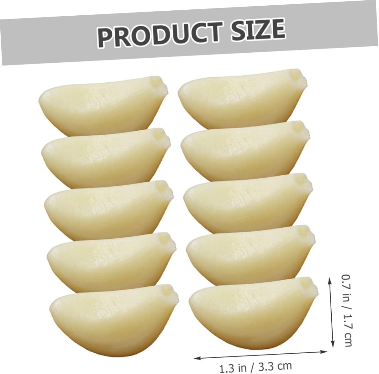 10pcs Realistic Simulated Garlic Cloves PVC Decorative Props