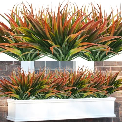 16Pcs Artificial Grass Fake Plants 173in Outdoor Decor