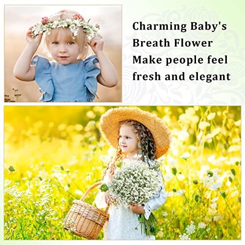 Ysleen 100pcs White Artificial Baby Breath Flowers for Decorations