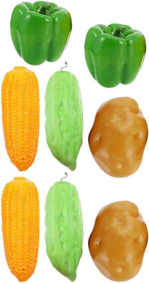 LOGOFUN 8Pcs Artificial Vegetable Models for Home Kitchen Decorations