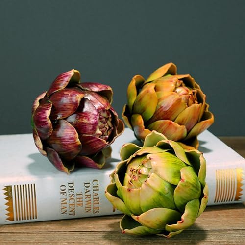 Realistic Artificial Artichoke Purple Small 6pcs