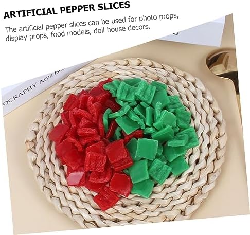 25PCS Artificial Pepper Slice Decor for Home Restaurant Display