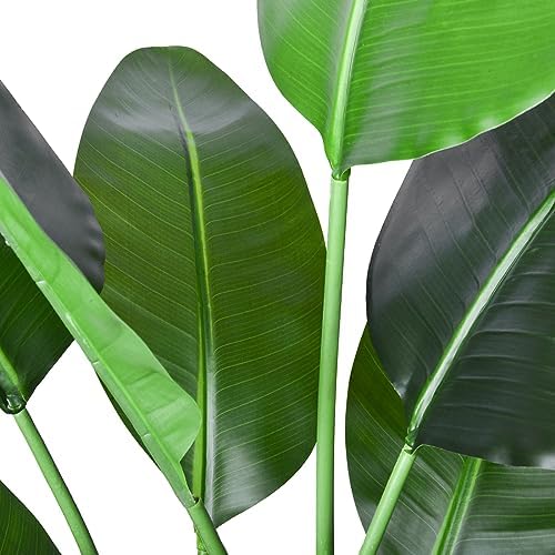 Artificial Bird of Paradise Plant with Realistic Leaves and Durable Pots