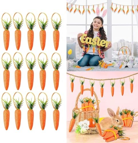 15 30pcs Artificial Vegetables Easter Party Decorations Carrot Ornaments