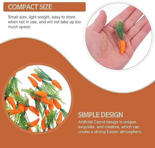 Cabilock Artificial Carrot Ornaments 180pcs