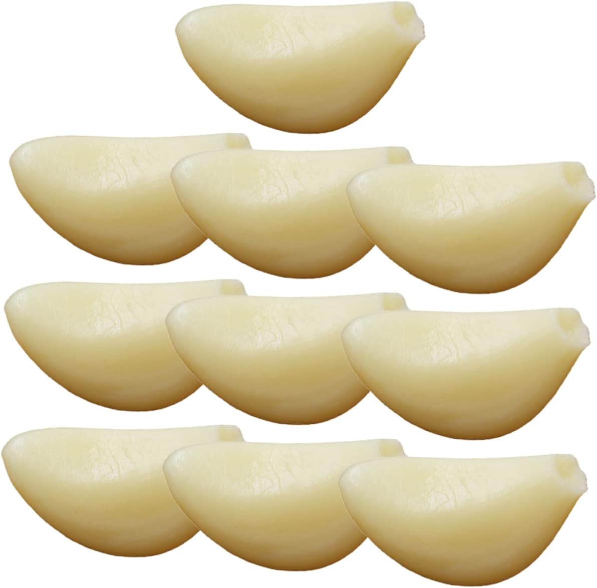 10pcs Realistic Simulated Garlic Cloves PVC Decorative Props