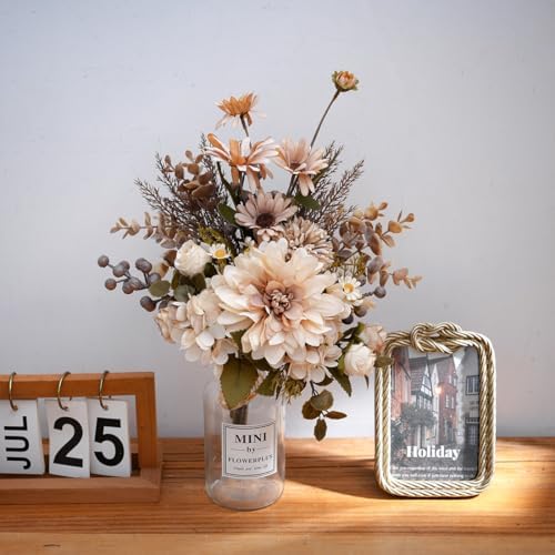 Peauley 16 Inch Artificial Flower Centerpieces with Roses and Daisies