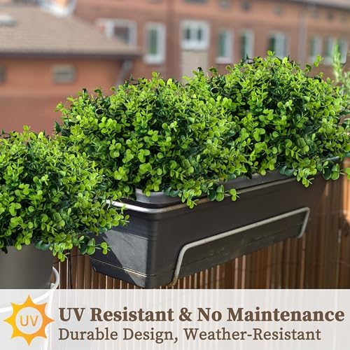 20 Bundle Artificial Boxwood Plants for Decor