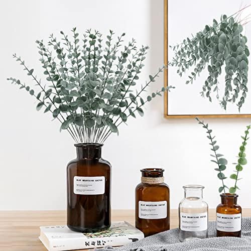 ABAJI Artificial Eucalyptus Black Stem Plant Decorations