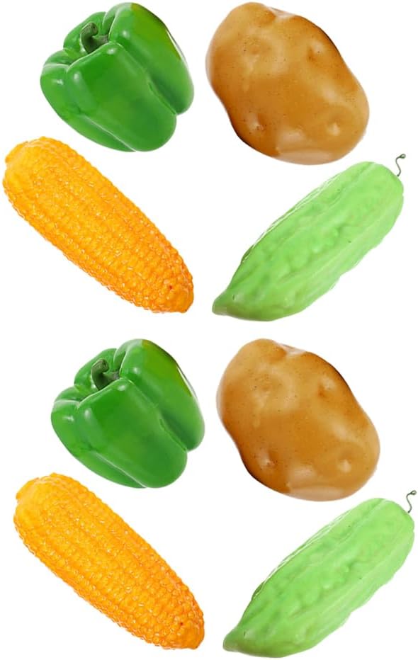 LOGOFUN 8Pcs Artificial Vegetable Models for Home Kitchen Decorations