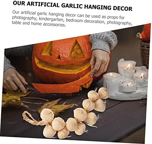 2pcs Artificial Garlic Wall Hanging Decor for Farmhouse Style