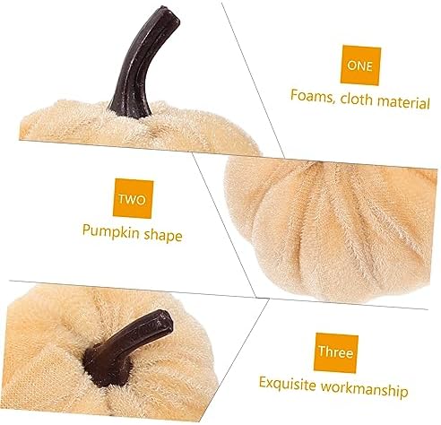 HAWILLOSCH 6pcs Fall Harvest Artificial Pumpkins Decorations