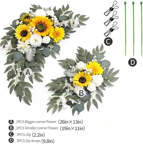 Faux Flower Swag Set of 2 for Wedding Welcome Signs