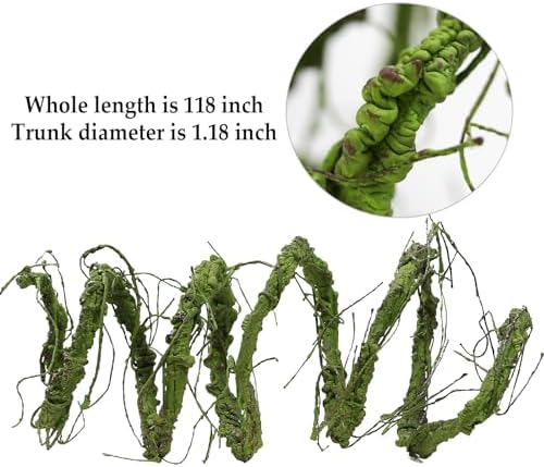 118 Inch Artificial Green Tree Branches with Ivy and Grapevine