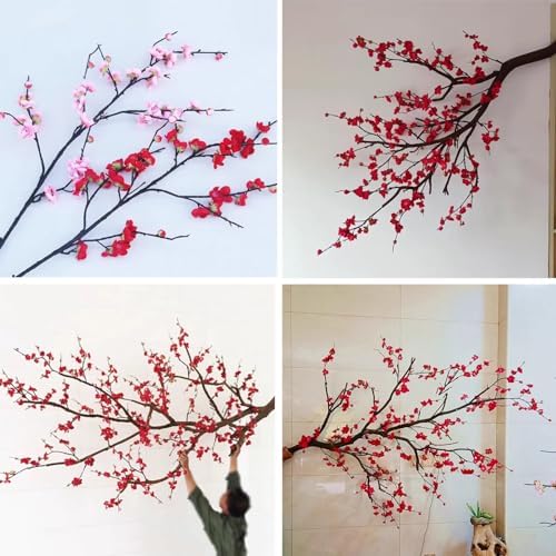 Artificial Plum Blossom Tree 1mx08m Fake Branches for Decor