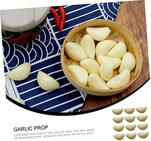 Cabilock 12pcs Artificial Garlic Flakes for Decor and Education