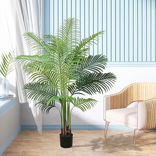 YULISKY 6 FT Artificial Areca Palm Plant with Pot
