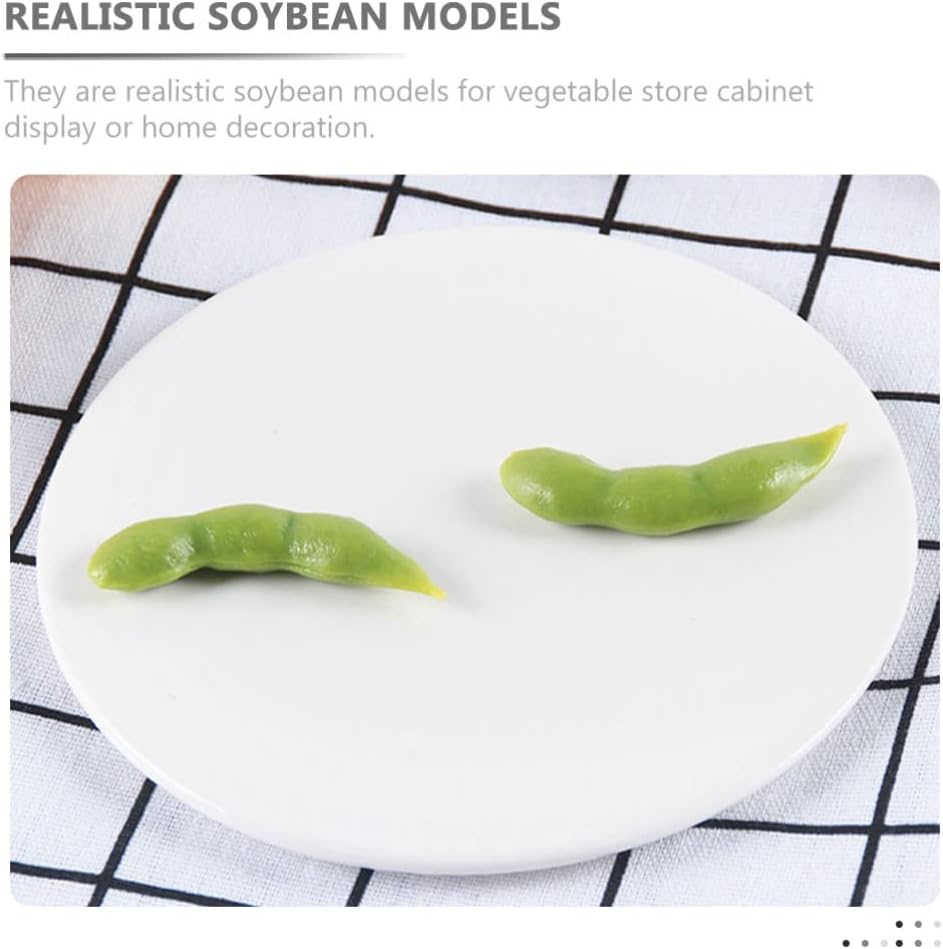 Realistic Soybean Model 30pcs Green Artificial Vegetable Decor