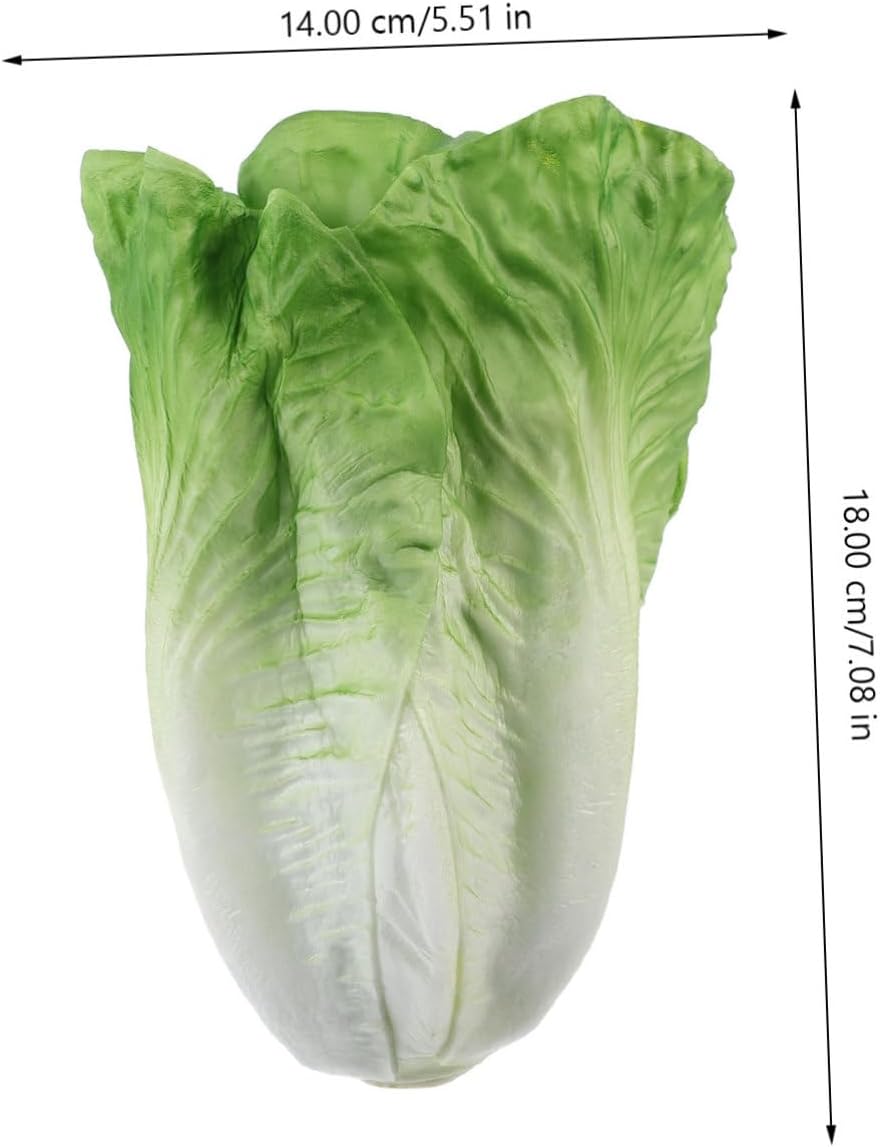 Cabilock Realistic Artificial Lettuce Leaf Decoration