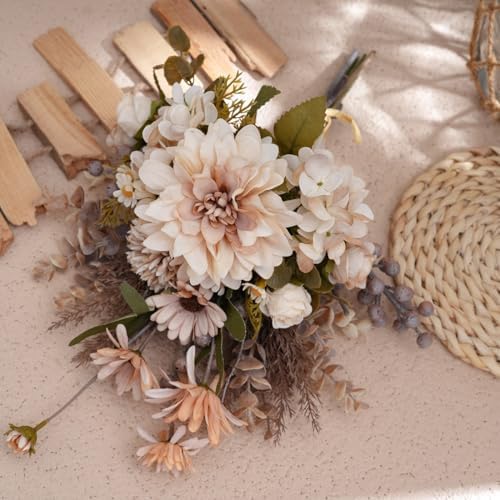 Peauley 16 Inch Artificial Flower Centerpieces with Roses and Daisies