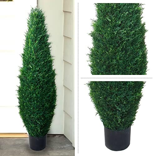Pure Garden Artificial Topiary Cypress Tree 41 Tall