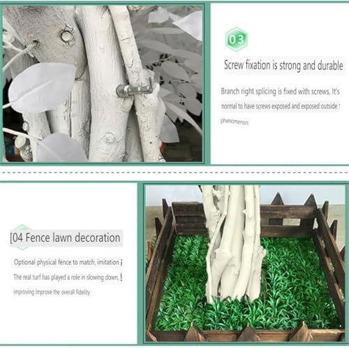 Realistic White Artificial Banyan Tree 1x08m