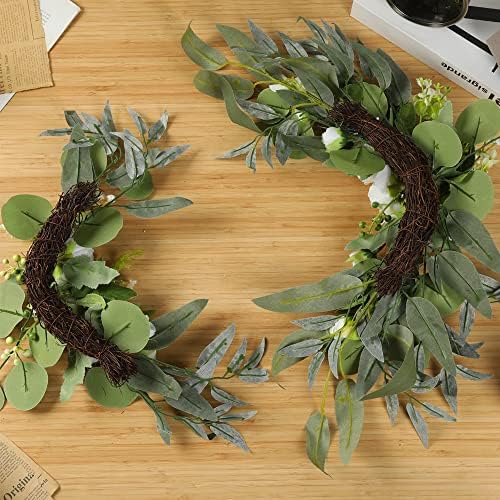 HW Artificial Wedding Arch Flowers 2pcs Willow Leaves Peony White