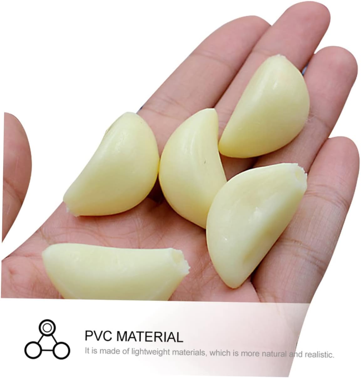 Cabilock 12pcs Artificial Garlic Flakes for Decor and Education
