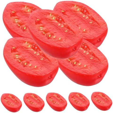 Garneck 10pcs Artificial Half Cherry Tomato Decorative Props