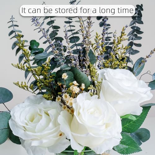 RoseTalk Artificial Dried Flower Arrangement with Vase