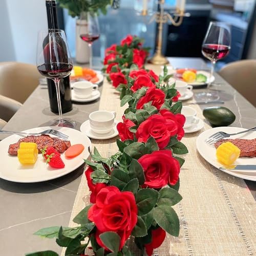 5Pcs Artificial Rose Garland for Wedding Arch Garden Decor