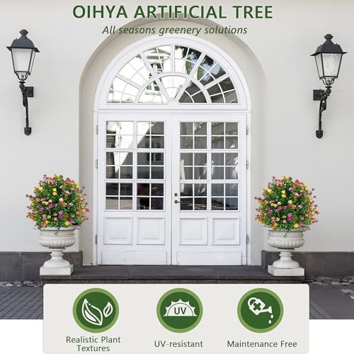 2 Pack Artificial Boxwood Topiary Trees with Spike